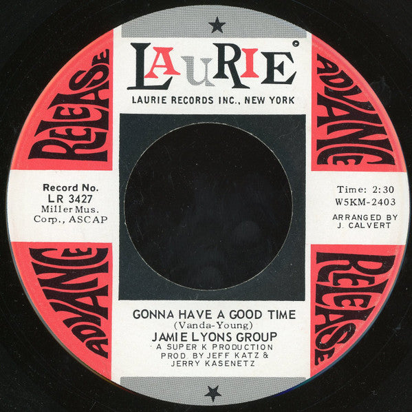 Jamie Lyons Group : Heart Full O' Soul II / Gonna Have A Good Time (7", Advance)