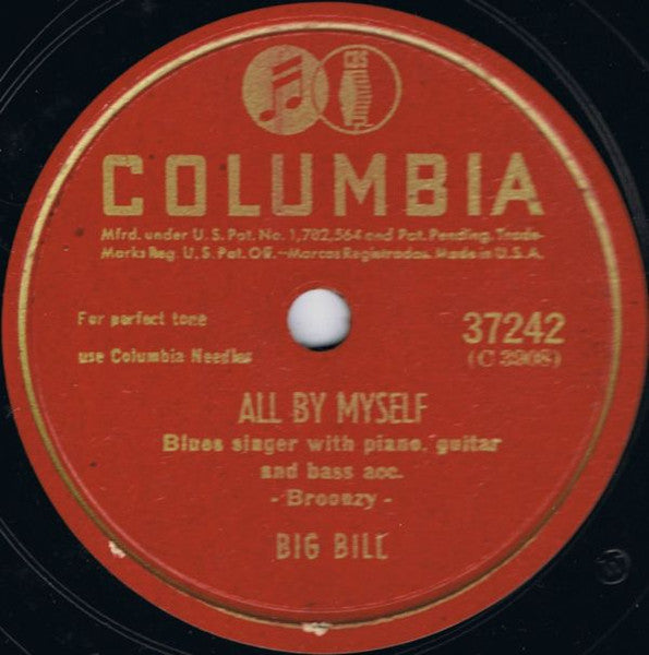 Big Bill Broonzy : Double Trouble / All By Myself (Shellac, 10", RE)