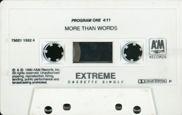 Extreme (2) : More Than Words (Cass, Single, Dol)