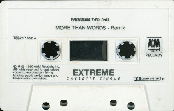 Extreme (2) : More Than Words (Cass, Single, Dol)