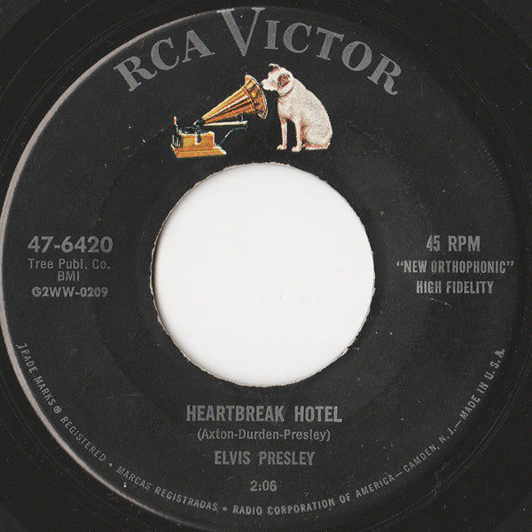 Elvis Presley : Heartbreak Hotel / I Was The One (7", Single, Ind)