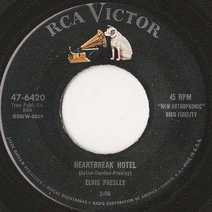 Elvis Presley : Heartbreak Hotel / I Was The One (7", Single, Ind)