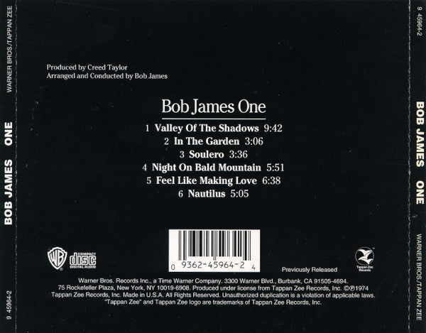 Bob James : One (CD, Album, RE)