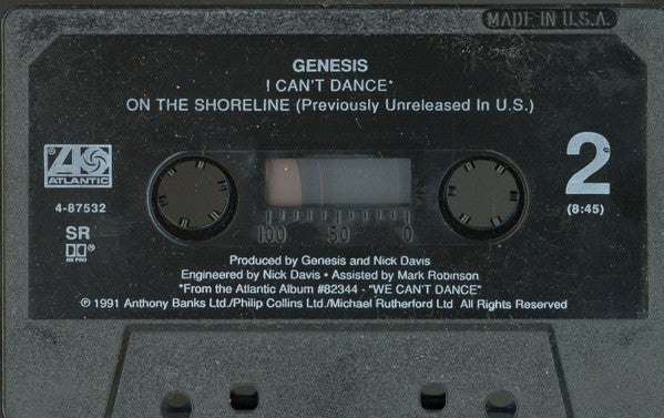 Genesis : I Can't Dance (Cass, Single)