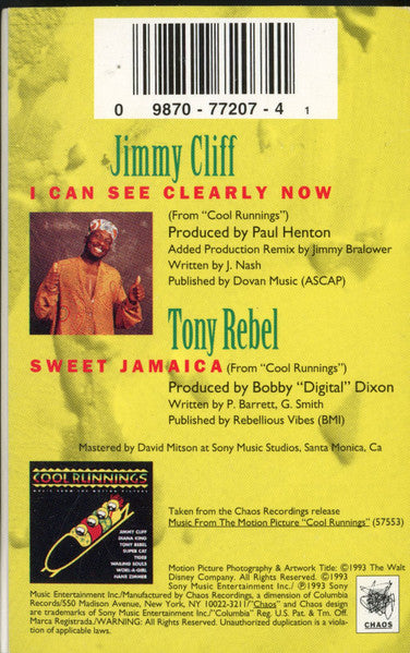 Jimmy Cliff : I Can See Clearly Now (Cass, Single)