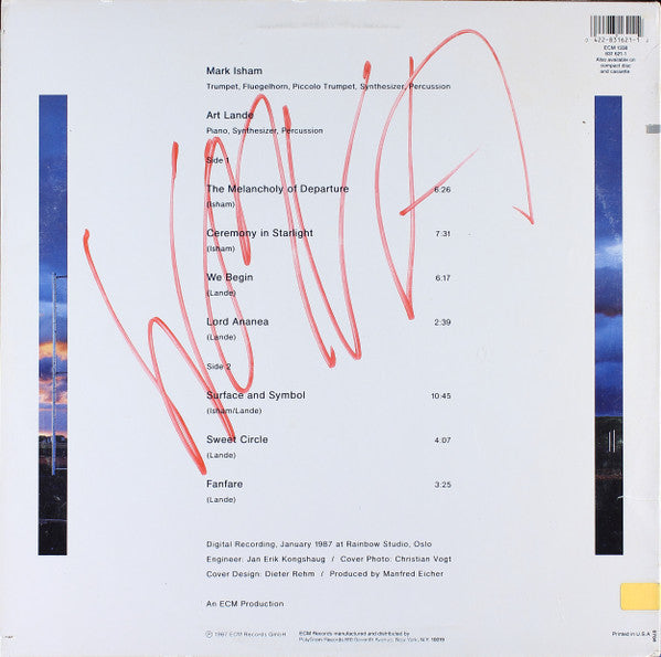 Mark Isham / Art Lande : We Begin (LP, Album)