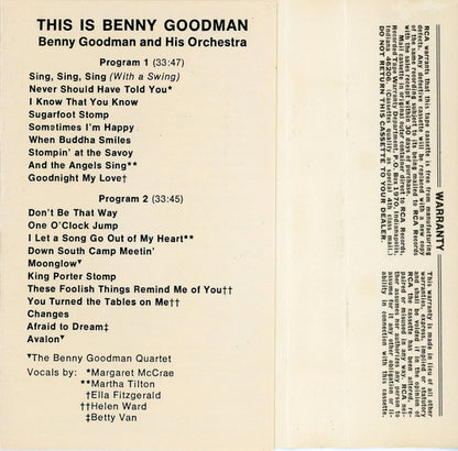 Benny Goodman : This Is Benny Goodman (Cass, Comp)