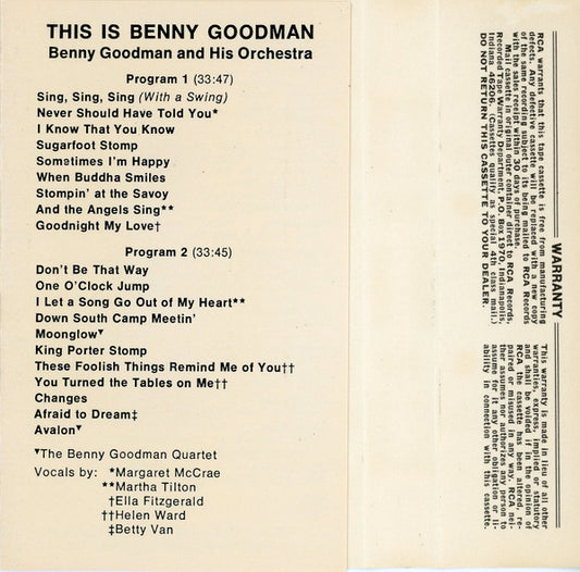 Benny Goodman : This Is Benny Goodman (Cass, Comp)