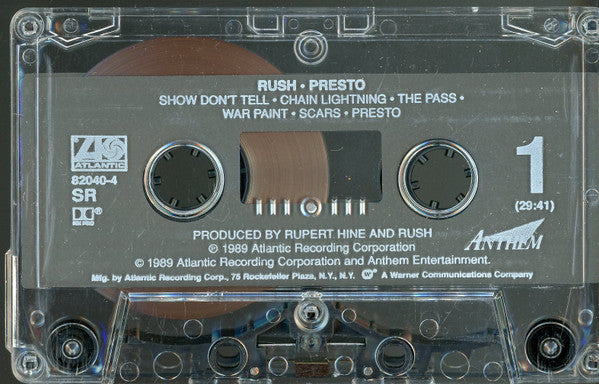Rush : Presto (Cass, Album, SR,)
