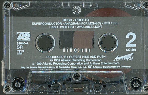 Rush : Presto (Cass, Album, SR,)