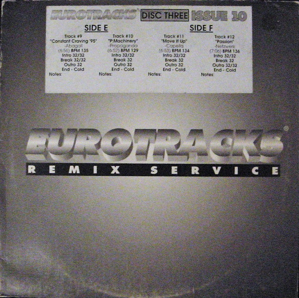 Various : Eurotracks Mixes Issue Ten (3x12", Promo)