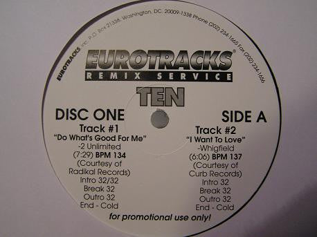 Various : Eurotracks Mixes Issue Ten (3x12", Promo)