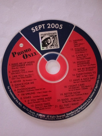 Various : Promo Only Mainstream Radio: September 05 (CD, Comp, Promo)