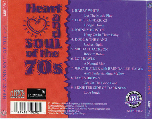 Various : Heart And Soul Of The 70's (CD, Comp, RE)