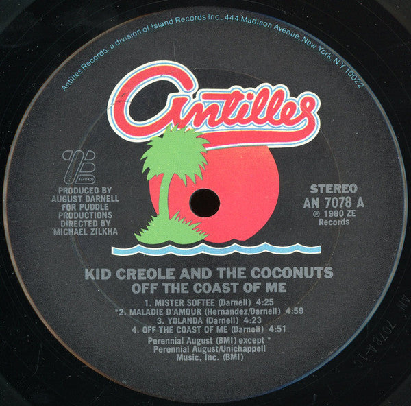 Kid Creole And The Coconuts : Off The Coast Of Me (LP, Album, Ter)