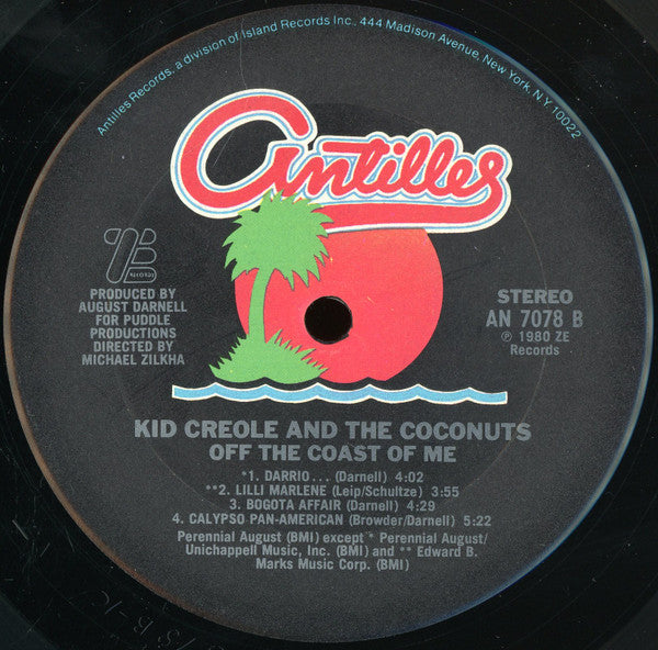 Kid Creole And The Coconuts : Off The Coast Of Me (LP, Album, Ter)