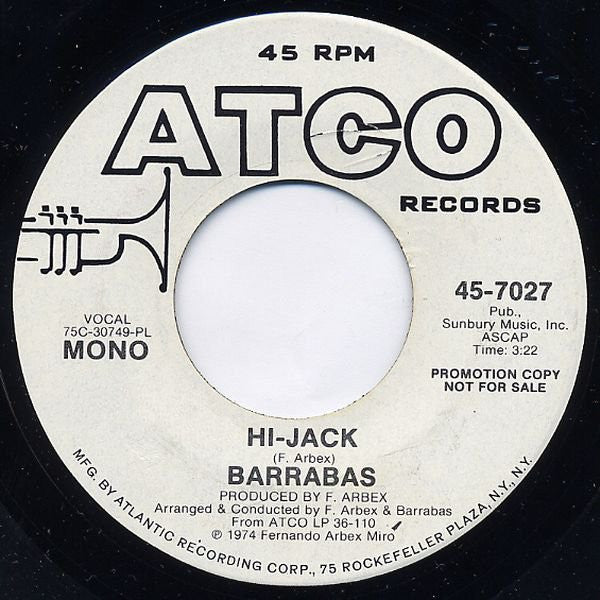 Barrabas : Hi-Jack (7", Promo)