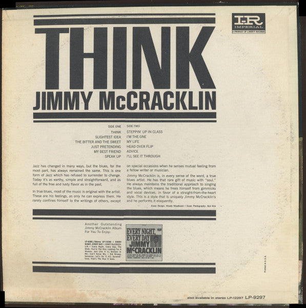 Jimmy McCracklin : Think (LP, Album, Mono)