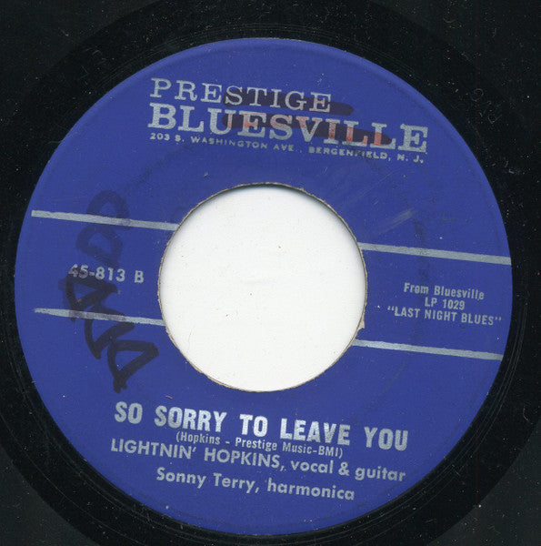 Lightnin' Hopkins : Got To Move Your Baby (7", Single)