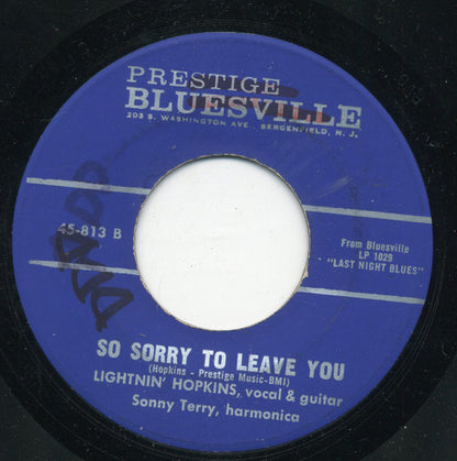 Lightnin' Hopkins : Got To Move Your Baby (7", Single)
