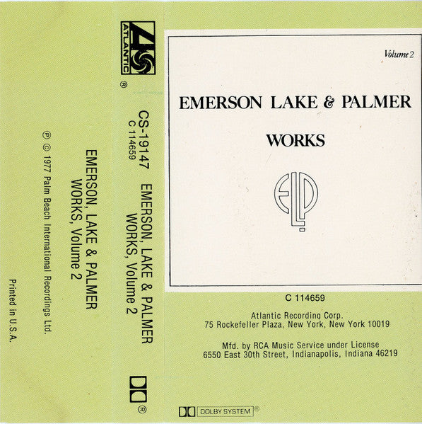 Emerson, Lake & Palmer : Works (Volume 2) (Cass, Album, Club)