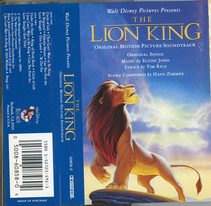 Elton John, Tim Rice, Hans Zimmer : The Lion King (Original Motion Picture Soundtrack) (Cass, Album, Dol)