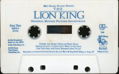 Elton John, Tim Rice, Hans Zimmer : The Lion King (Original Motion Picture Soundtrack) (Cass, Album, Dol)
