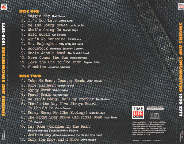 Various : Singers And Songwriters 1970-1971 (2xCD, Comp)