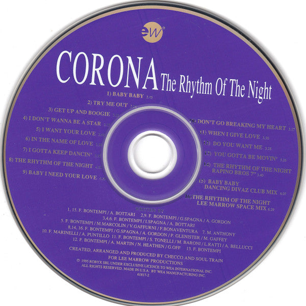 Corona : The Rhythm Of The Night (CD, Album)