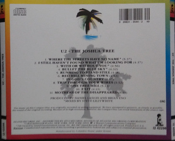 U2 : The Joshua Tree (CD, Album, Club, RE, Spr)