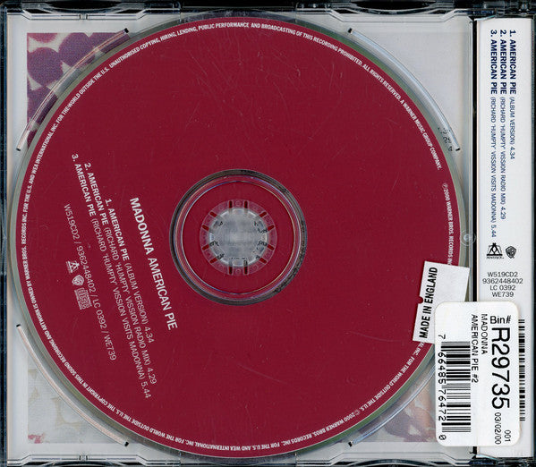 Madonna : American Pie (CD, Single, CD2)