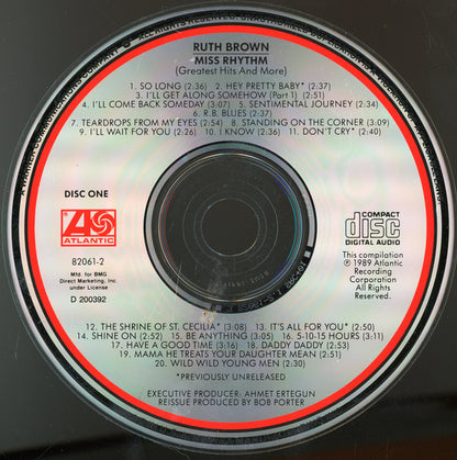 Ruth Brown : Miss Rhythm (Greatest Hits And More) (2xCD, Comp, Club, RE, BMG)