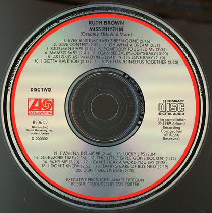 Ruth Brown : Miss Rhythm (Greatest Hits And More) (2xCD, Comp, Club, RE, BMG)