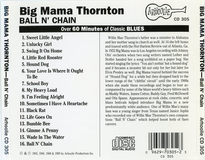 Big Mama Thornton : Ball 'N' Chain (CD, Comp)