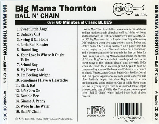Big Mama Thornton : Ball 'N' Chain (CD, Comp)