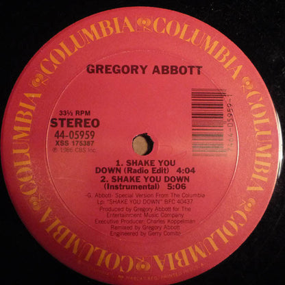 Gregory Abbott : Shake You Down (12", Single)
