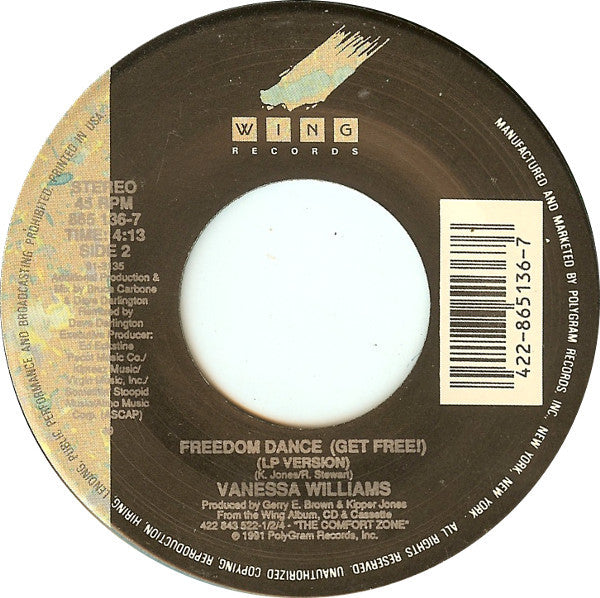 Vanessa Williams : Save The Best For Last (7")