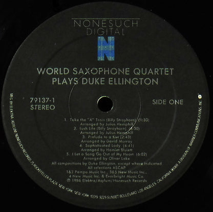 World Saxophone Quartet : Plays Duke Ellington (LP, Album)