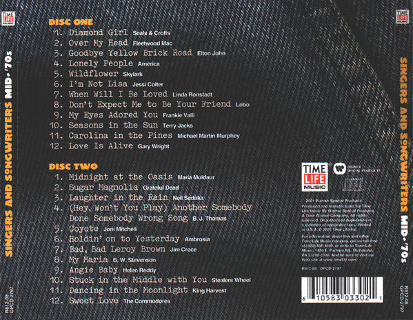 Various : Singers And Songwriters Mid-'70s (2xCD, Comp)