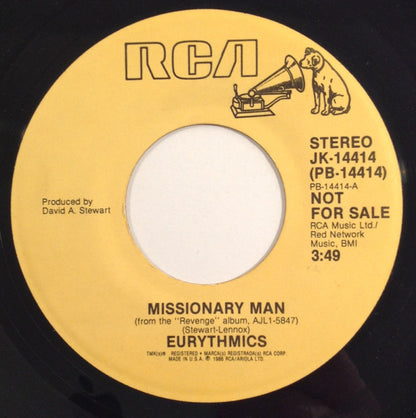 Eurythmics : Missionary Man (7", Promo)