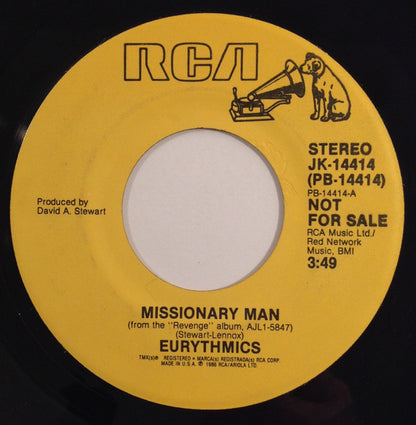 Eurythmics : Missionary Man (7", Promo)