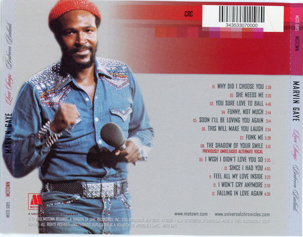 Marvin Gaye : Love Songs Bedroom Ballads (CD, Comp, Club, CRC)
