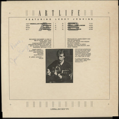 James Emery : Artlife (LP, Album)