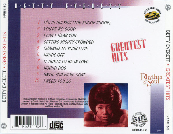 Betty Everett : Greatest Hits (CD, Comp)