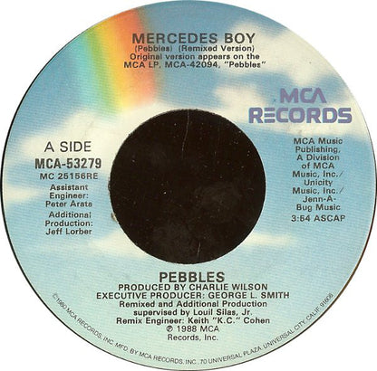 Pebbles : Mercedes Boy (Remixed Version) (7", Single, Glo)