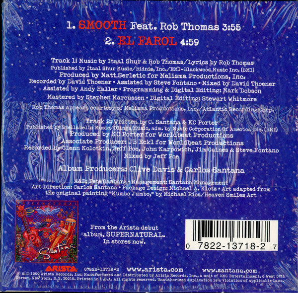 Santana Feat. Rob Thomas : Smooth (CD, Single, Car)