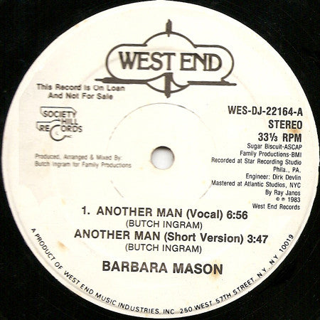 Barbara Mason : Another Man (12", Promo)