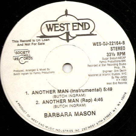 Barbara Mason : Another Man (12", Promo)