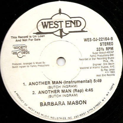 Barbara Mason : Another Man (12", Promo)