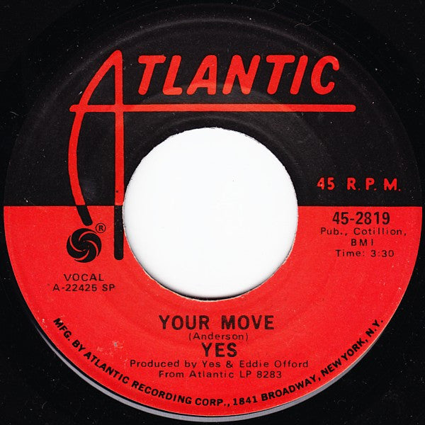 Yes : Your Move (7", Single, SP )
